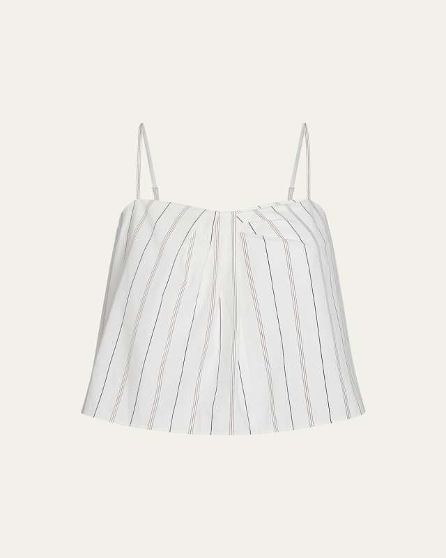 Stripe Draped Tank Top